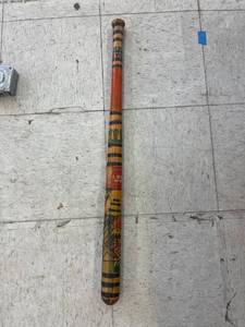 lot 7012 image: hand carved & painted bat