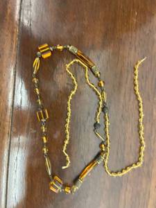 lot 7018 image: antique glass bead necklace