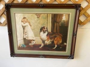lot 8004 image: dog & girl picture