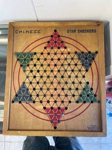 lot 8005 image: wood Chinese checkers board