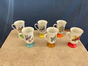 lot 44634 image: 6 bird coffee cups