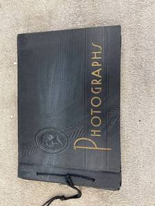 lot 44657 image: vintage black & white photo album 34 pages