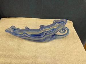 lot 44850 image: blue blown glass