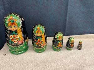 lot 44858 image: signed nesting dolls