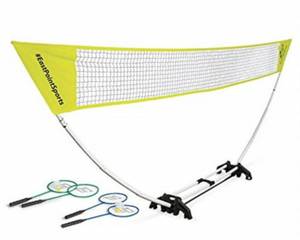lot 6 image: EastPoint Sports Easy Setup Badminton Net Set -5 Feet- Features Carry Storage Built-in Base, Weather Proof Material - Includes Badminton Net, 4 Rackets and 2 Shuttlecocks (Color May Vary)