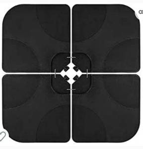 lot 10 image: Amazingforless - set of 4 pieces of support for patio umbrellas with square shape with nozzles easy to fill, black color