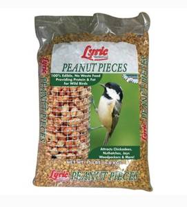 lot 62 image: Lyric Peanut Pieces Wild Bird Seed - No Waste Bird Food - Attracts Woodpeckers & Chickadees - 15 lb.