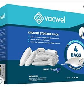 lot 92 image: Xxl-jumbo - space saving bags XXL 47 x 35 inch XXL for storage of clothes, xl quilts, bedding, storage of blankets, vacuum sealing bags, zipper sealing (4 XXL bags)