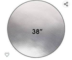 lot 100 image: XLAND 38 Inch Diameter Fireproof Round Fire Pit Mat, Fire Pit Mat for Deck, Patio, Lawn, Outdoor, Heat Shield, Fire Pit Accessories, Provided by XLAND