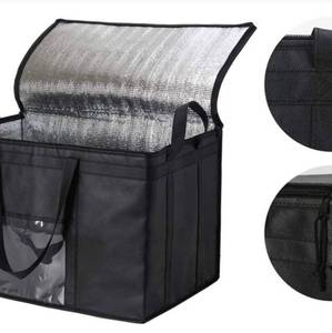 lot 102 image: Food Delivery Bag Insulated Grocery Bag Premium XXXL 2 Pack