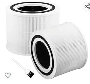 lot 118 image: Replacement Core 300 Filter for LEVOIT Core 300 and Core 300S Air Filter, Compare to Part Number Core 300-RF, 2-Pack, White
