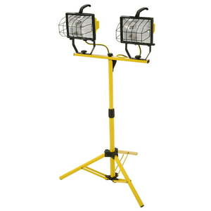 lot 165 image: Woods L13 Two 500 Watt Yellow Portable Halogen Work Light