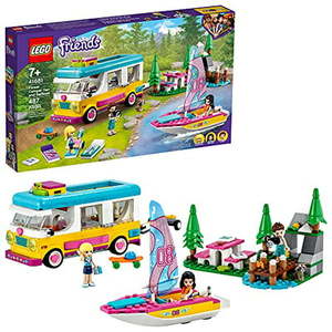 lot 205 image: LEGO Forest Camper Van and Sailboat 41681 Building Set (487 Pieces)