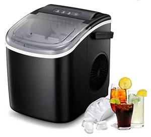 lot 224 image: COWSAR Countertop Ice Maker, Portable Self-Cleaning Ice Maker, 26.5lbs24hrs, 6mins9pcs Bullet Ice, Ice Scoop and Basket, Handheld Ice Maker for KitchenHomeOfficeParty
