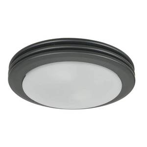 lot 244 image: Hunter Saturn Decorative Bath Fan in Matte White 80 CFM Ceiling Installation Bathroom Exhaust Fan with Lighting, Black