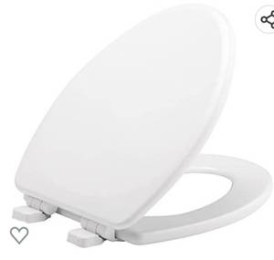 lot 271 image: MAYFAIR 1843SLOW 000 Lannon toilet seat closes slowly and never loosens, elongated, durable white enamel wood.