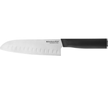 lot 20 image: Kitchen Aid 7 Santoku Forged Japanese Steel Blade Knife w Blade Cover