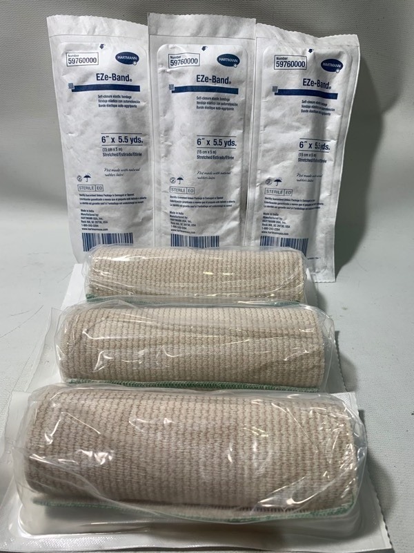 lot 257 image: 6 New EZe-Band Self Closure Elastic Bandage 6x5.5yards
