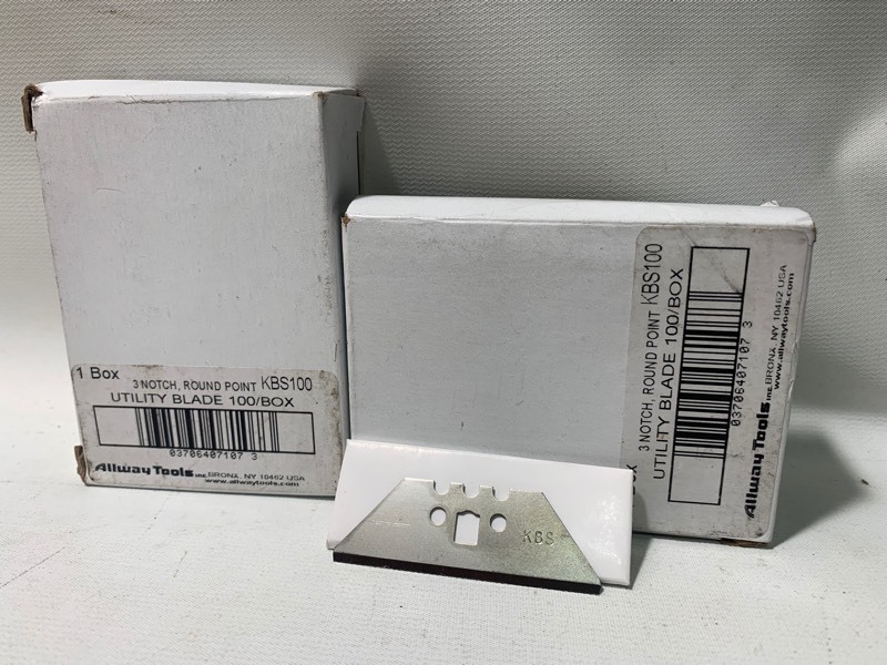lot 280 image: 2 New Box of 200 Total Allway Tools 3 Notch Utility Blades