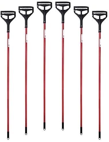 lot 165 image: Box of 6 Never Been Used Quick Change High Impact Plastic Head Bison Life 63 Mop Handler