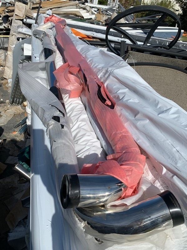 lot 63 image: Pair of Super Duty Innovative Creations 10ft Long Chrome Step Up Truck Nerf Bars