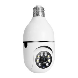 lot 7 image: New Wireless WiFi PTZ 1080p Light Socket Bulb Security Camera Floodlight Night Vision Motion Detection Two-Way Audio 2.4Ghz and 5Ghz Support