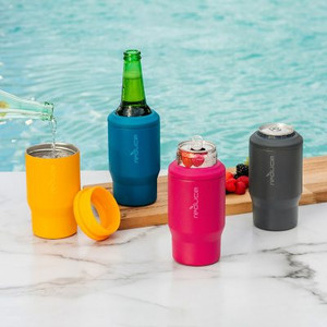 lot 39024 image: Reduce 14 oz. Vacuum Insulated Stainless Steel Drink Cooler, 4 Pack (Assorted Colors)