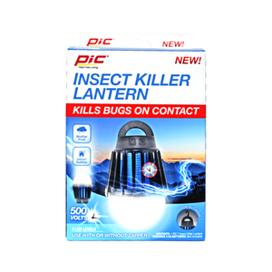 lot 39029 image: Pic Portable Bug Zapper LED Lantern Electric Insect Killer Plastic Black 1 Pack