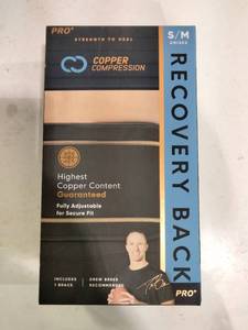 lot 39069 image: Copper Compression PRO Back Brace S-M