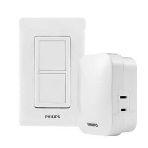 lot 39079 image: Philips Wireless ONOFF Switch with Remote White - SPC1246AT27