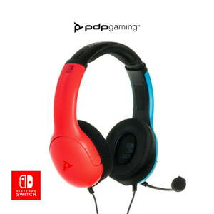 lot 39082 image: PDP Gaming LVL40 Wired Stereo Gaming Headset with Noise Cancelling Microphone BlueRed - Nintendo Switch