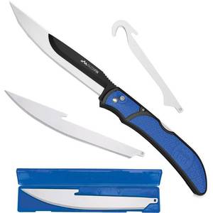 lot 39086 image: Outdoor Edge RFU-50C NEW RAZOR-FIN Knife (Blue, 3-Blades) Blister