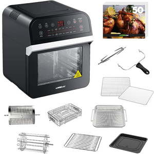 lot 25833 image: GoWISE 12.7-Quart Electric 15-in-1 Programmable Air Fryer and Oven Combo Black