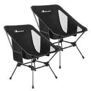 lot 25847 image: Moon Lence Camping Chair - 2 Pack