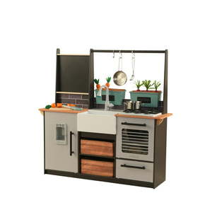 lot 1579 image: KidKraft Farm to Table Play Kitchen with EZ Kraft Assembly &amp 18 Piece Accessory Play Set