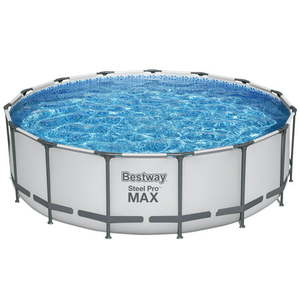 lot 1587 image: Bestway Steel Pro MAX 15ft X 42in Above Ground Pool Set - 3955 Gallon Outdoor Family Pool