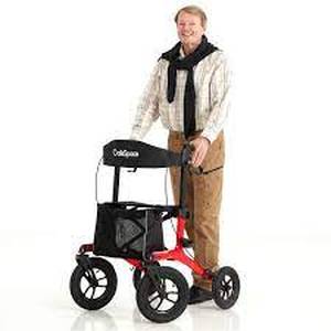 lot 1550 image: OasisSpace Pneumatic Tires Rollator Walker