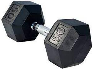 lot 1573 image: 50lb Hexham Rubber Dumbell