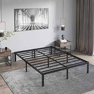 lot 1596 image: King Size Steel Slate Bed Frame