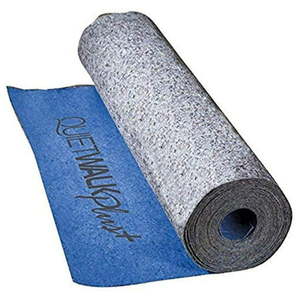 lot 3123 image: MP Global Products Quiet Walk Plus QW100PLUS Underlayment for Hardwood Laminate and Vinyl Plank Flooring with MoistureVapor Barrier and Sound Absorption (Nail Glue & Float Applications) 3 x 33.4 Blue