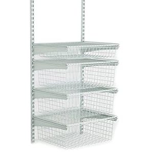 lot 3134 image: ClosetMaid ShelfTrack 4-Drawer Kit in White