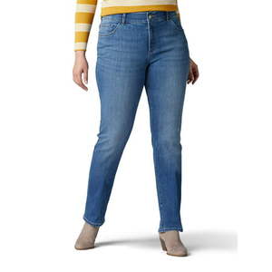 lot 1721 image: Lee Women s Plus Flex Motion Straight Leg Jean, 16W, Blue