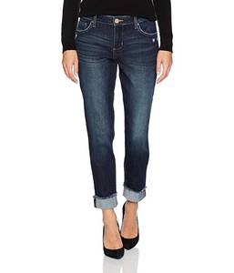 lot 10402 image: Lee Fringe Cuff Boyfriend Jean, Size 12M