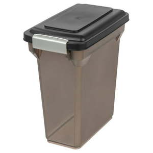 lot 1687 image: IRIS USA 12 lbs. Airtight Pet Dog & Cat Food Container Black