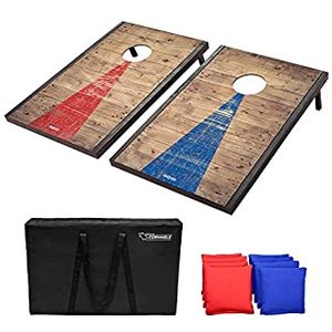 lot 1701 image: GoSports Classic Cornhole Set Includes 8 Bean Bags, Travel Case and Game Rules (B07S1PYYTV), 3 x 2