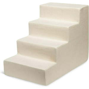 lot 2150 image: Best Pet 4-Step Pet StepsStairs with CertiPUR-US Certified Foam for Dogs & Cats Ivory 18 H