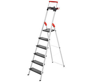 lot 3047 image: Hailo L100 TopLine 6-Step aluminum safety step ladder