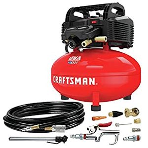 lot 3063 image: CRAFTSMAN Air Compressor, 6 Gallon, Pancake, Oil-Free with 13 Piece Accessory Kit (CMEC6150K) (B07KHHDJGD)