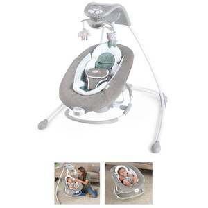 lot 3079 image: Ingenuity InLighten 2-in-1 Baby Swing & Rocker - Cool Mesh, Vibrations & Lights - Pemberton