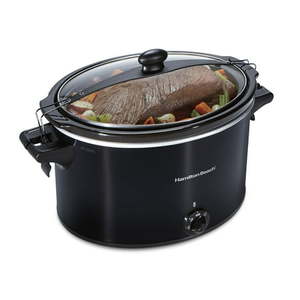 lot 3091 image: Hamilton Beach 33195 Extra-Large Stay or Go Slow Cooker 10 Quart Capacity Black